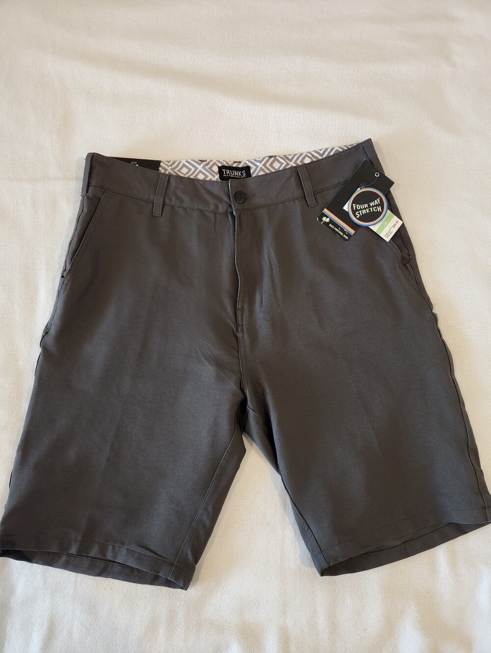 NWT Trunks Multi-functional Shorts Slate Gray Size 34 New